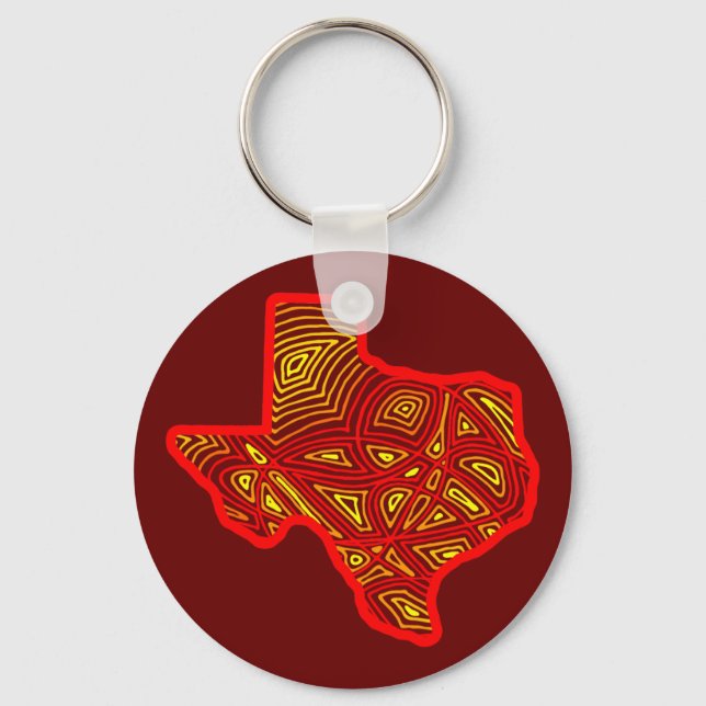 Texas Scribbleprint Key Ring (Front)
