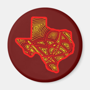 Texas Scribbleprint Magnet