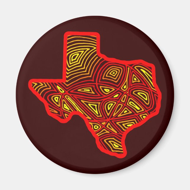 Texas Scribbleprints Magnet (Front)