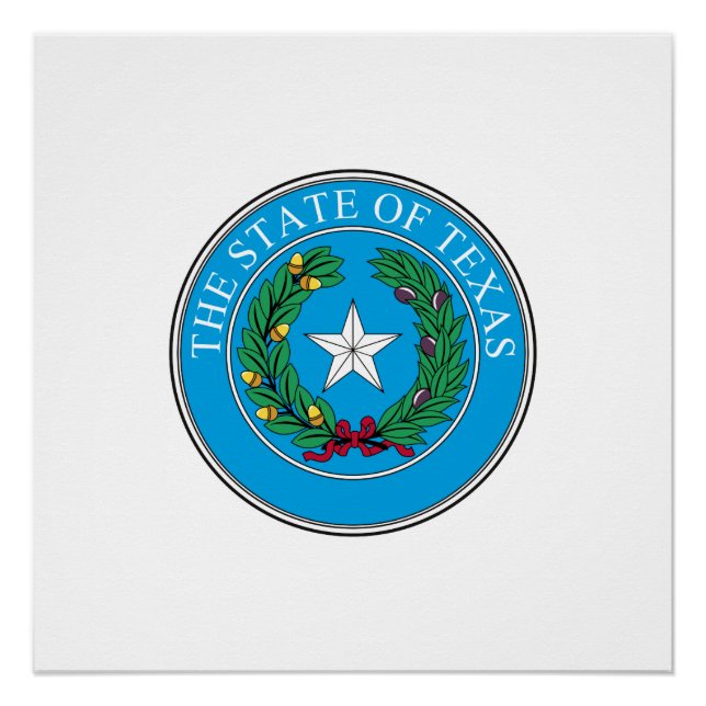 Texas seal, American state seal Poster (Front)