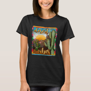 Texas Serape Cactus Desert Vibes Western Rodeo Boh T-Shirt