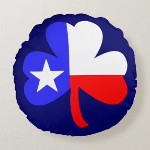 Texas Shamrock Round Cushion