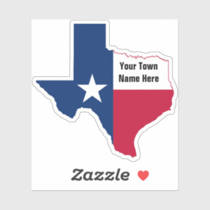 Texas Shape Flag Customisable