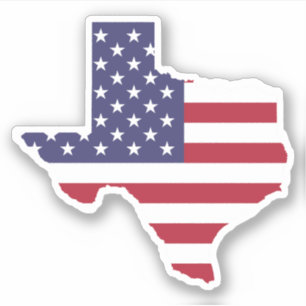 Texas-Shaped American Flag