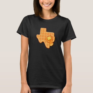 Texas Shaped Waffle With Syrup And Butter Austin C T-Shirt
