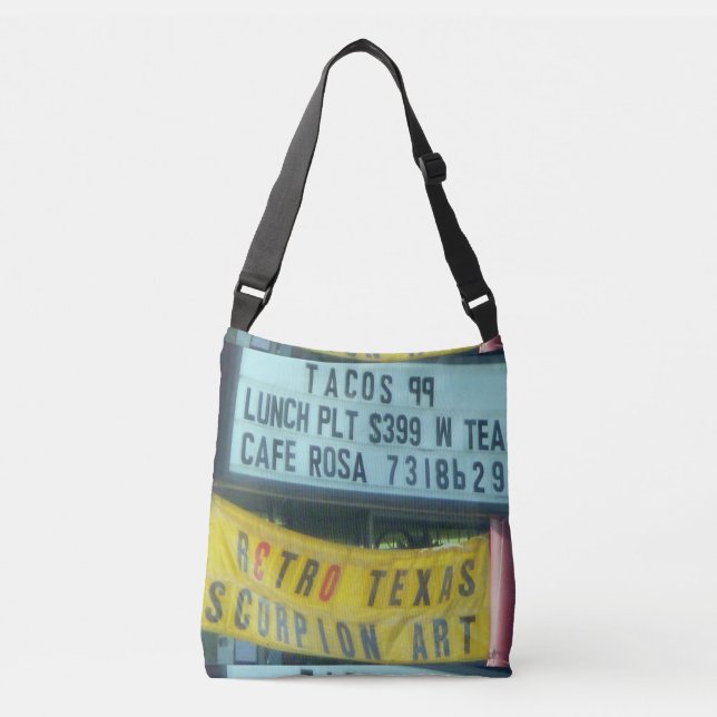 Texas Signs: Scorpion Art Crossbody Bag (Front)
