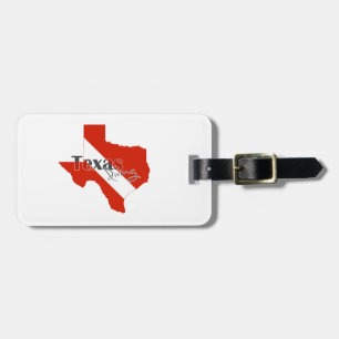 Texas Silhouette Diving Flag with Text Luggage Tag