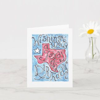 Texas Sized Birthday Card