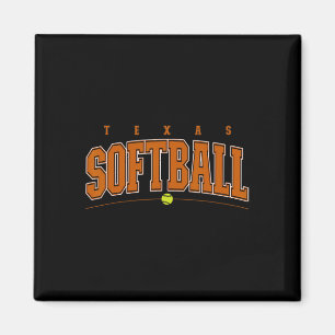 Texas Softll Vintage Mens Kids Team Retro Softll F Magnet