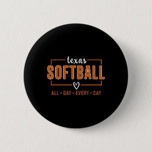 Texas Softll Vintage Womens Mens Kids Team Retro S 6 Cm Round Badge