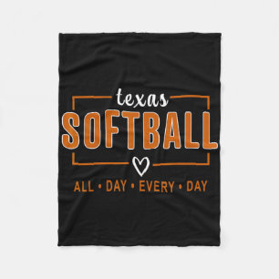 Texas Softll Vintage Womens Mens Kids Team Retro S Fleece Blanket