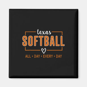 Texas Softll Vintage Womens Mens Kids Team Retro S Magnet