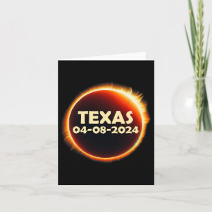 Texas Solar Eclipse 2024 April 8 Totality Texas  Card