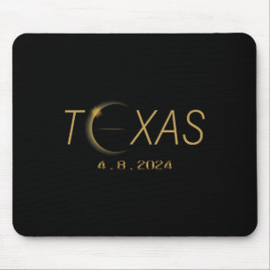 Texas Solar Eclipse 2024 Shirt Total Solar Eclipse Mouse Pad