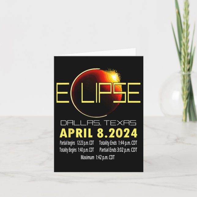 Texas Solar Eclipse 2024 Solar Eclipse Funny Texas Card (Front)