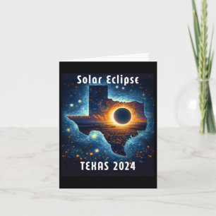 Texas Solar Eclipse 2024 Starry Night Card
