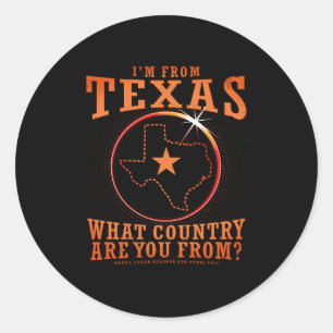 Texas Solar Eclipse Total Eclipse Classic Round Sticker