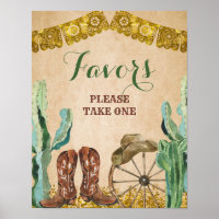 Texas Southwestern Desert Cowboy Birthday Favours