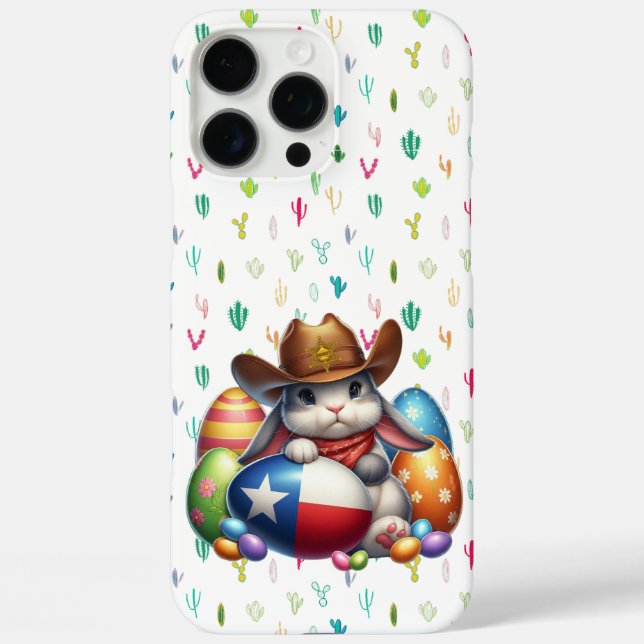 Texas/southwestern Easter bunny sheriff Case-Mate iPhone Case (Back)