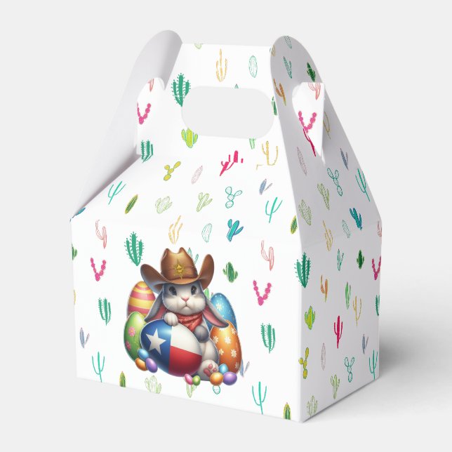 Texas/southwestern Easter bunny sheriff Favour Box (Front Side)