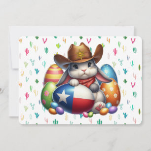 Texas/southwestern Easter bunny sheriff Holiday Card