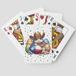 Texas/southwestern Easter bunny sheriff Playing Cards