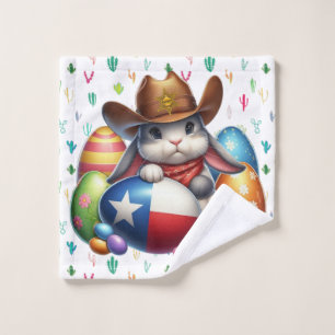 Texas/southwestern Easter bunny sheriff Wash Cloth