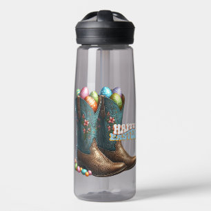 Texas/southwestern Easter egg boots Water Bottle