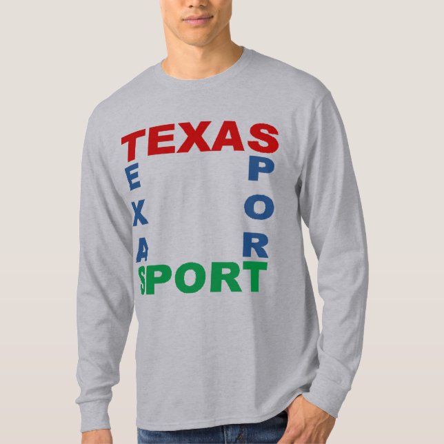 TEXAS SPORT Gray Basic T-shirt (Front)