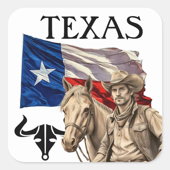 TEXAS SQUARE STICKER (Front)