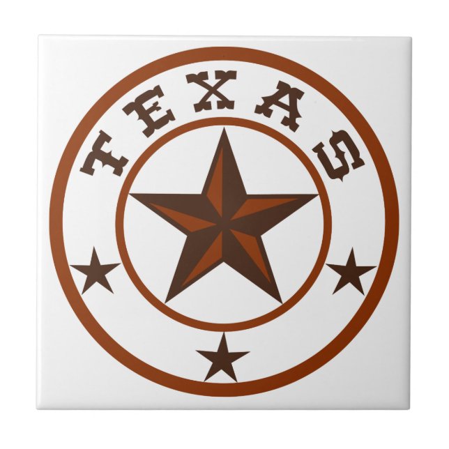 Texas Star Ceramic Tile (Front)