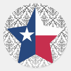Texas Star Classic Round Sticker