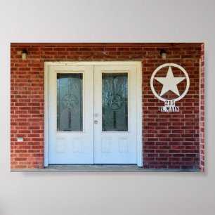 Texas Star Double Doors Poster