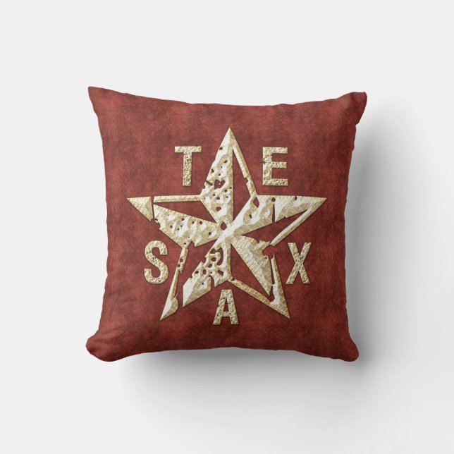 Texas Star Throw Pillow (Front)