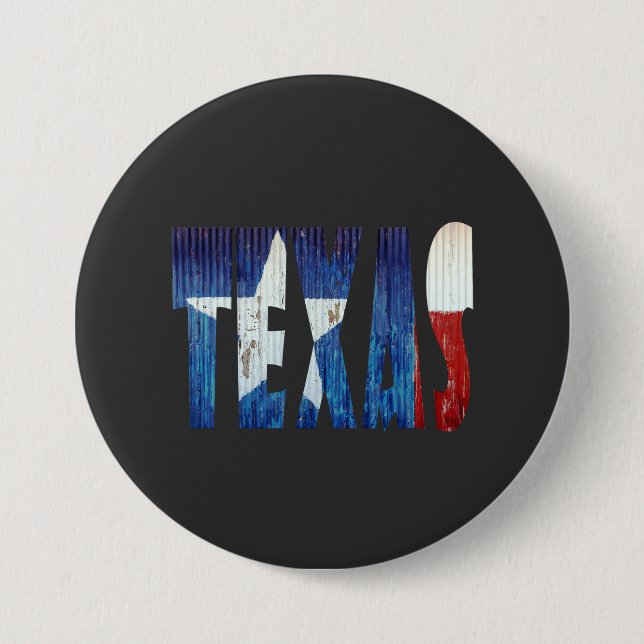 Texas state 7.5 cm round badge (Front)