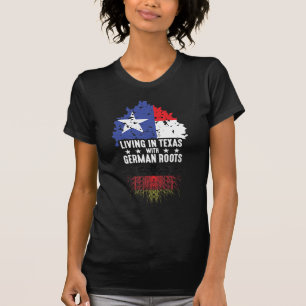 Texas State Ancestry Germany Flag German Root Tree T-Shirt