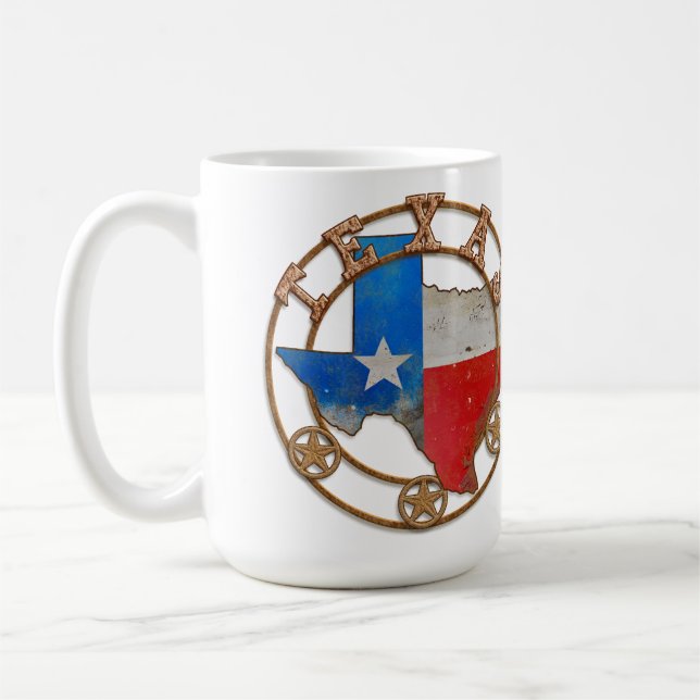 Texas State Barn Art Coffee Mug (Left)