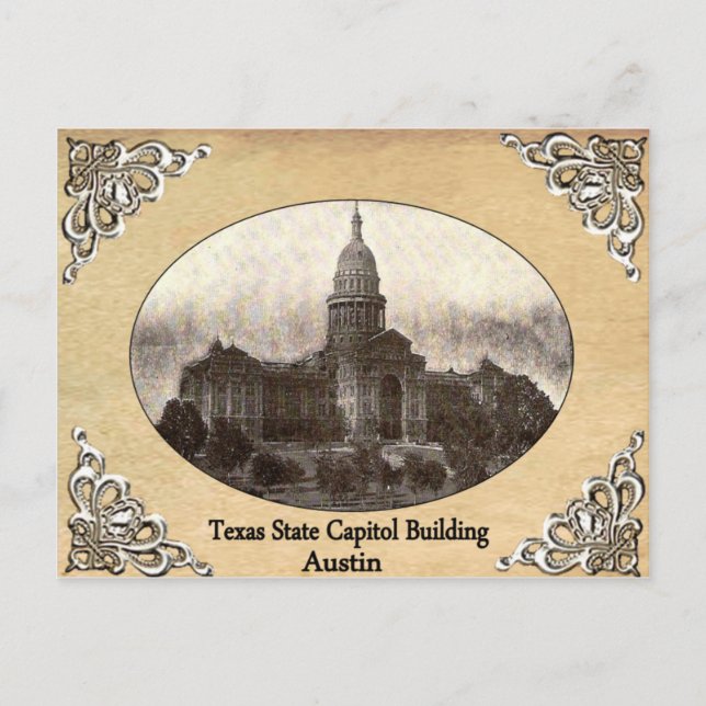 Texas State Capitol Building Old Postcard (Front)