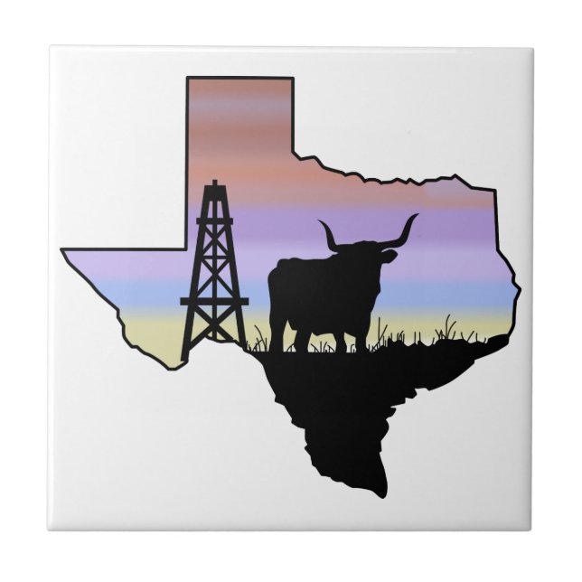 Texas State Ceramic Tile (Front)