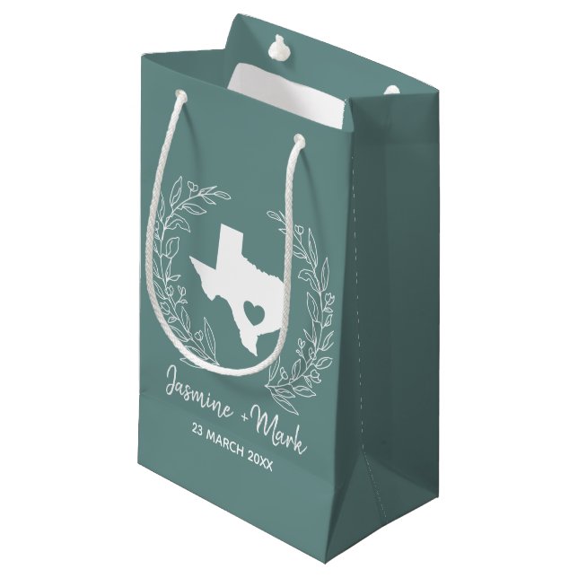  Texas state destination wedding favours   Small Gift Bag (Front Angled)