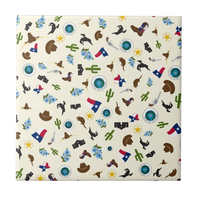 Texas state famous items tile (Front)