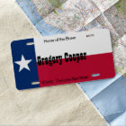 TEXAS State Flag Add Name Text Vanity Front