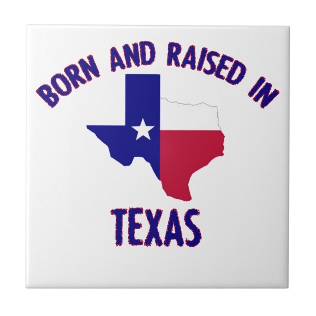 Texas state flag and map designs ceramic tile (Front)