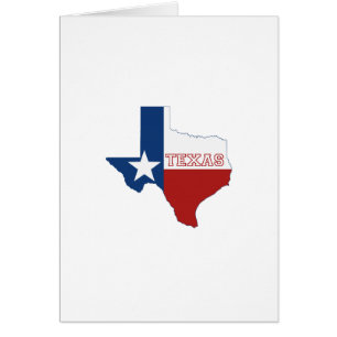 Texas State Flag and Map Shape Note