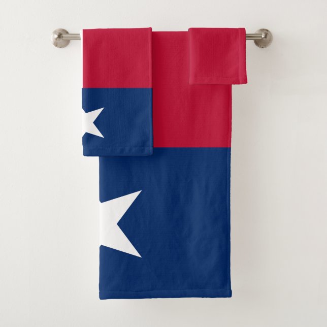 Texas State Flag Bath Towel Set (Insitu)