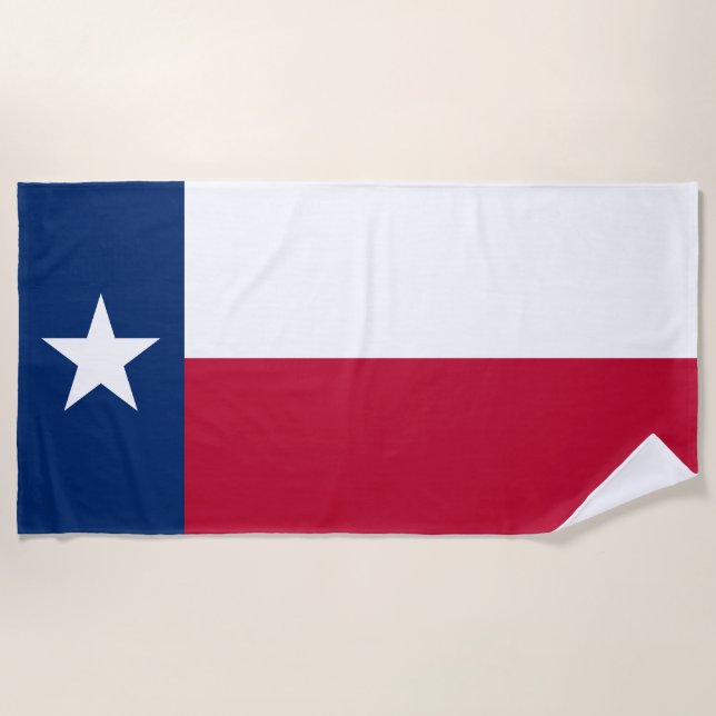 Texas State Flag Beach Towel (Front)