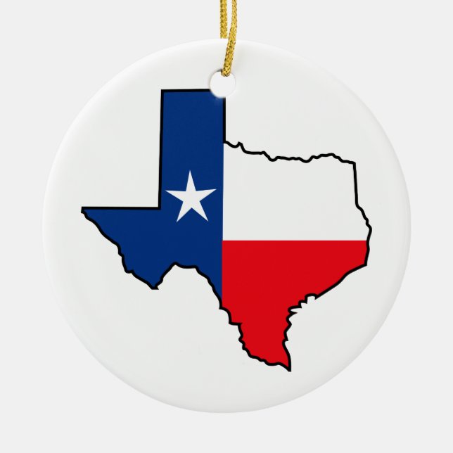 Texas State Flag Ceramic Ornament (Front)