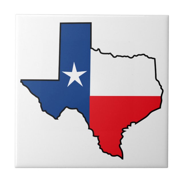 Texas State Flag Ceramic Tile (Front)