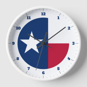 TEXAS STATE FLAG CLOCK