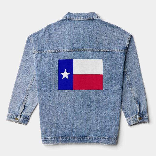 Texas State Flag  Denim Jacket (Back)